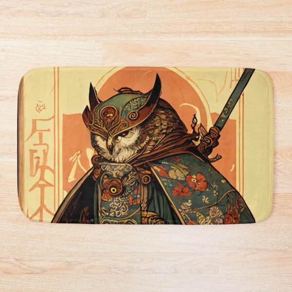Item preview, Owl Samurai Art Nouveau designed and sold by entwithanaxe.