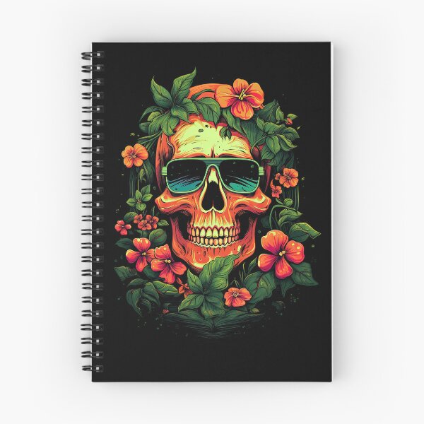Item preview, A Skull With Sunglasses and Flowers Painted designed and sold by eyestetix.