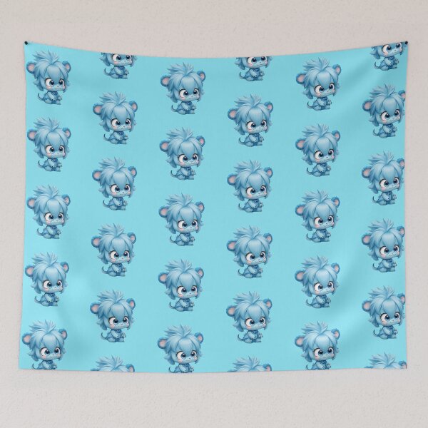Item preview, Cute blue monster  designed and sold by Gigglyvibes.