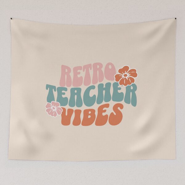 Aperçu de l'œuvre Idée de cadeau pour l'enseignant Appréciation du nouvel enseignant Remise des diplômes de l'enseignant Vibes rétro créée et vendue par ShoniwDesigns.