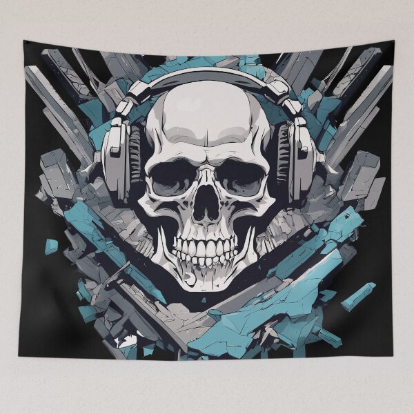 Item preview, Heavy Metal Skull designed and sold by ILikeToasters.