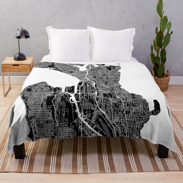 Item preview, Seattle Black and White Map designed and sold by samvschantz.