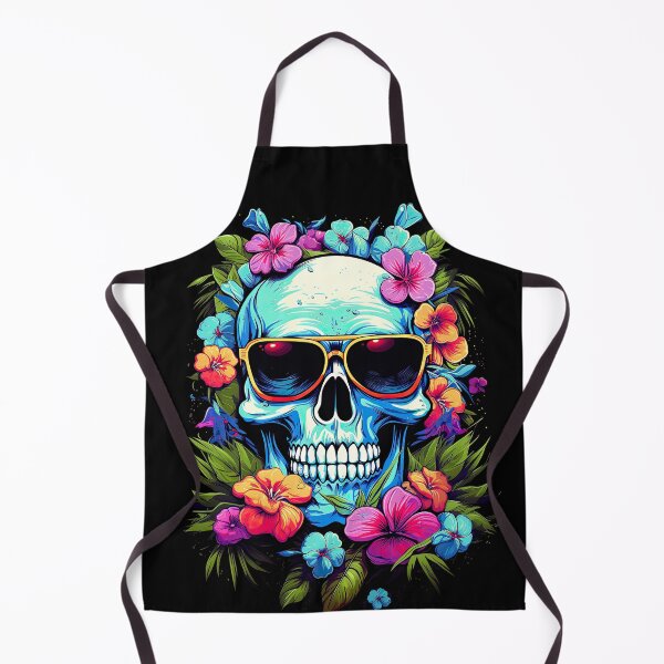 Item preview, A Skull With Sunglasses and Flowers Painted 3 designed and sold by eyestetix.
