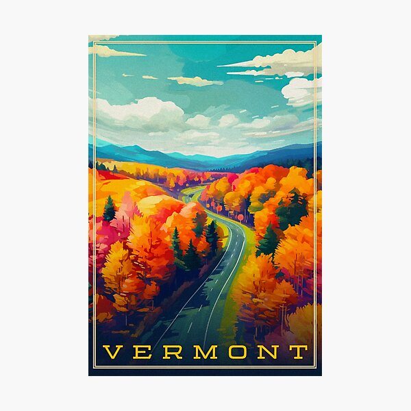 Item preview, Vermont Route 100 Fall Leaves designed and sold by Lonemoth.