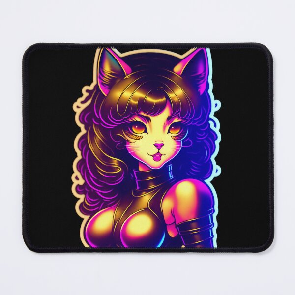 Item preview, Futuristic Anime Cyberpunk Style Cat Girl designed and sold by IceCreamSmile.