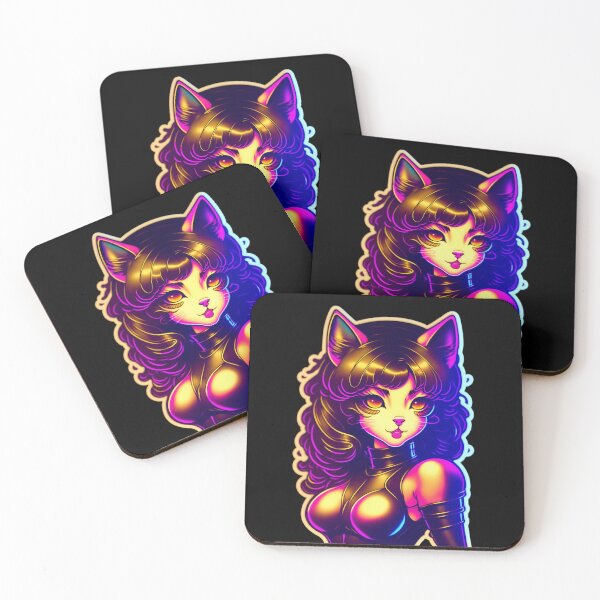 Item preview, Futuristic Anime Cyberpunk Style Cat Girl designed and sold by IceCreamSmile.