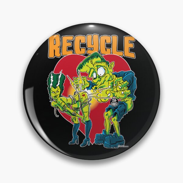 Item preview, Frankenstein Monster and Bride Recycle designed and sold by eShirtLabs.