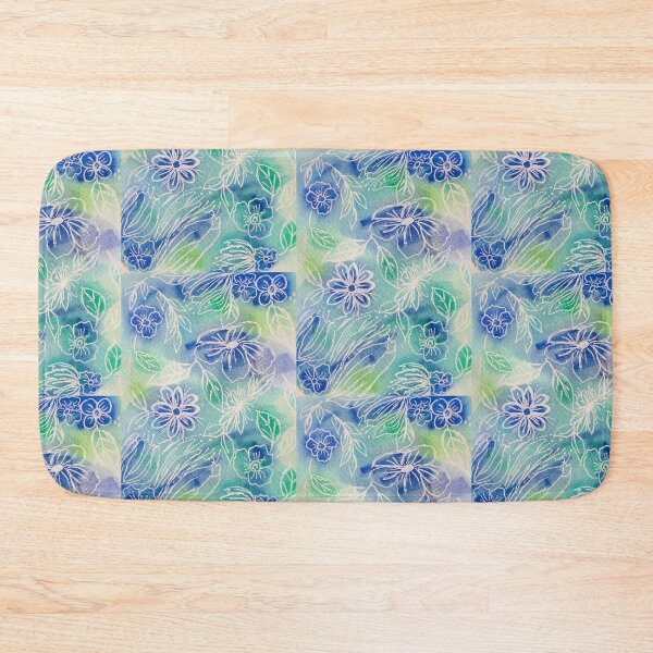 Item preview, Abstract White on BlueGreen designed and sold by Glenda Peek.