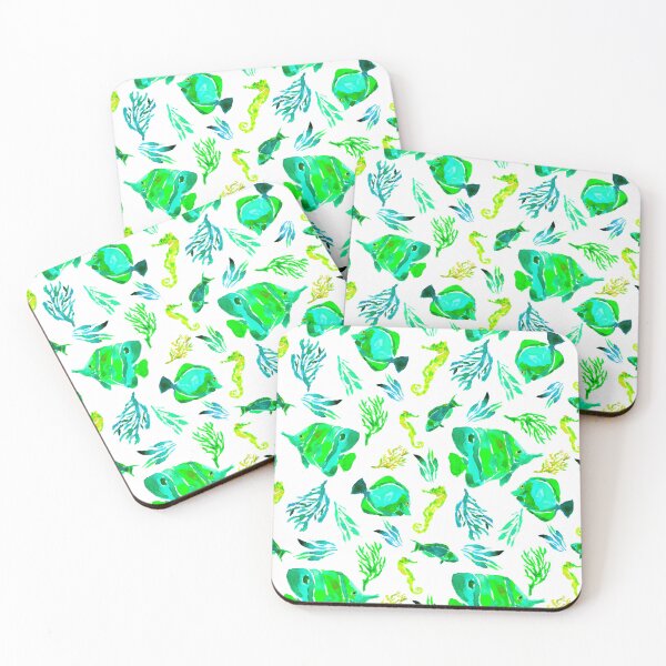 Item preview, Blue and Green Ocean Pattern- blue and green coral designed and sold by KatrinMcgooganArt.
