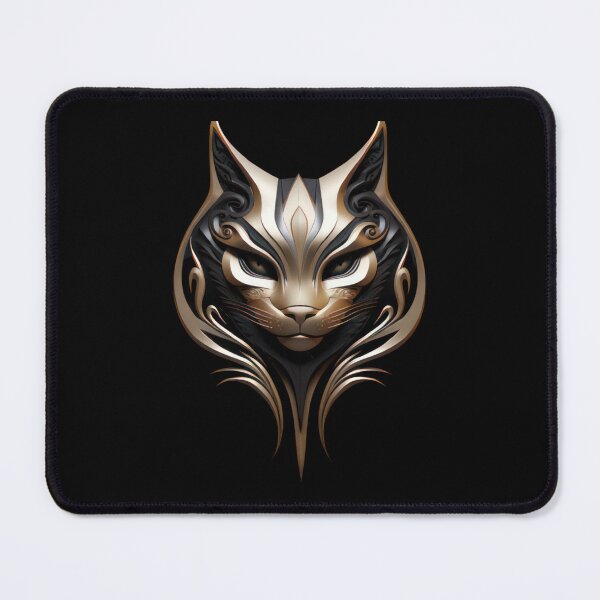 Item preview, Graceful Feline Captivating elegance in gold and black designed and sold by TanguyBrisette.