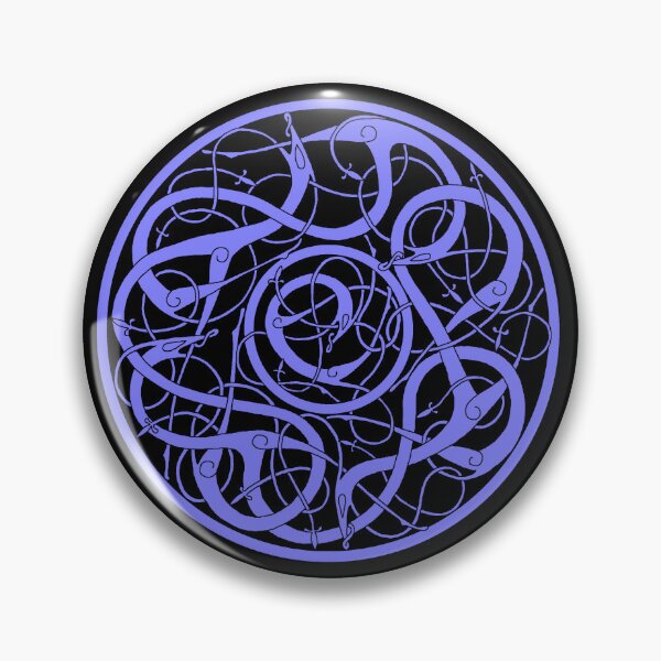 Item preview, Urnes Beasts Round Purple designed and sold by Elissaveta.