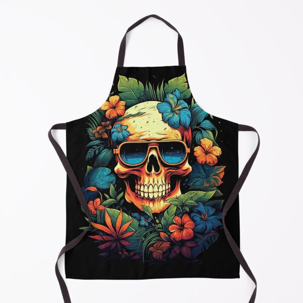 Item preview, A Skull With Sunglasses and Flowers Painted 5 designed and sold by eyestetix.