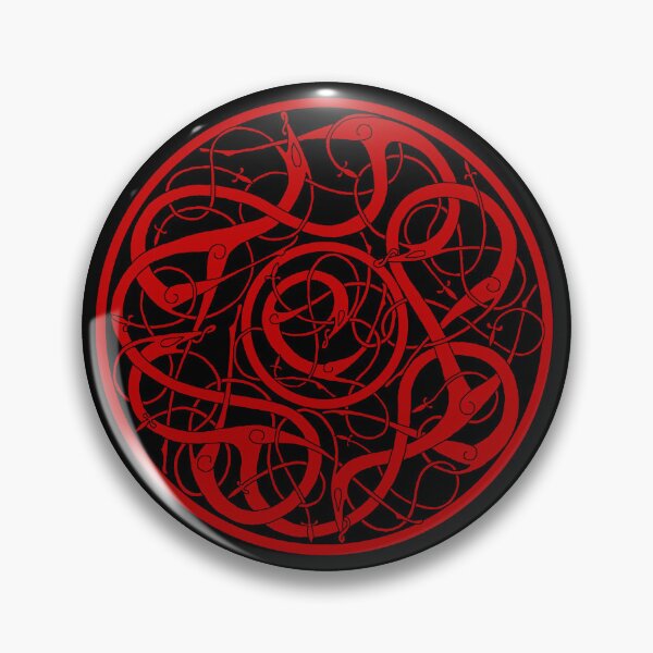 Item preview, Urnes Beasts Round Red designed and sold by Elissaveta.