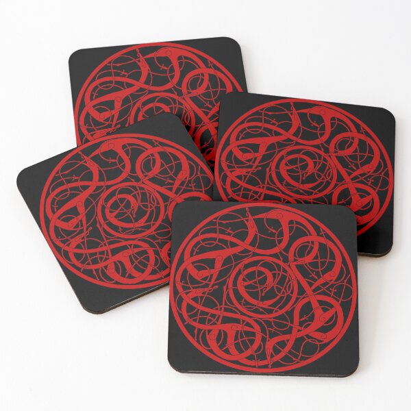 Item preview, Urnes Beasts Round Red designed and sold by Elissaveta.