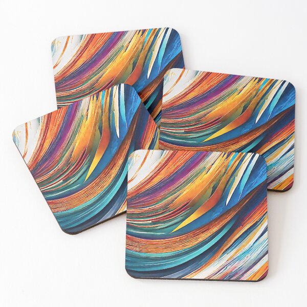 Item preview, The vector art showcases a mesmerizing display of multi-colored waves. designed and sold by Best-Art-32.