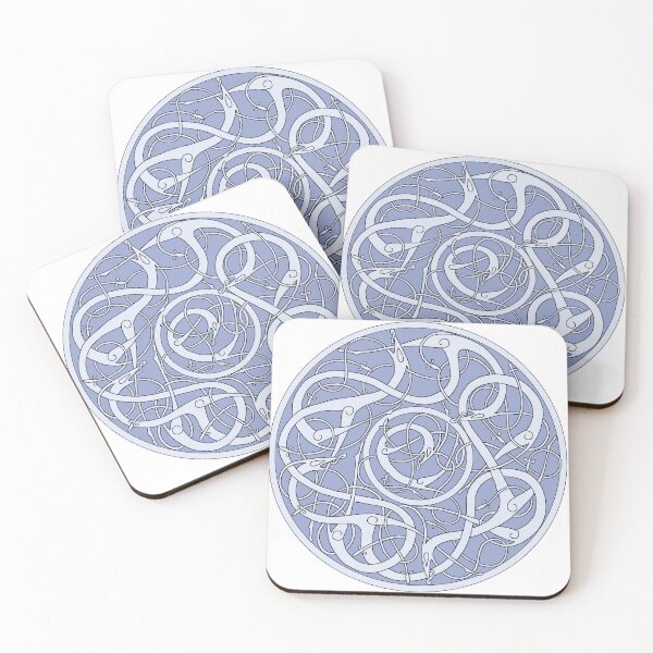 Item preview, Urnes Beasts Round Lavender designed and sold by Elissaveta.