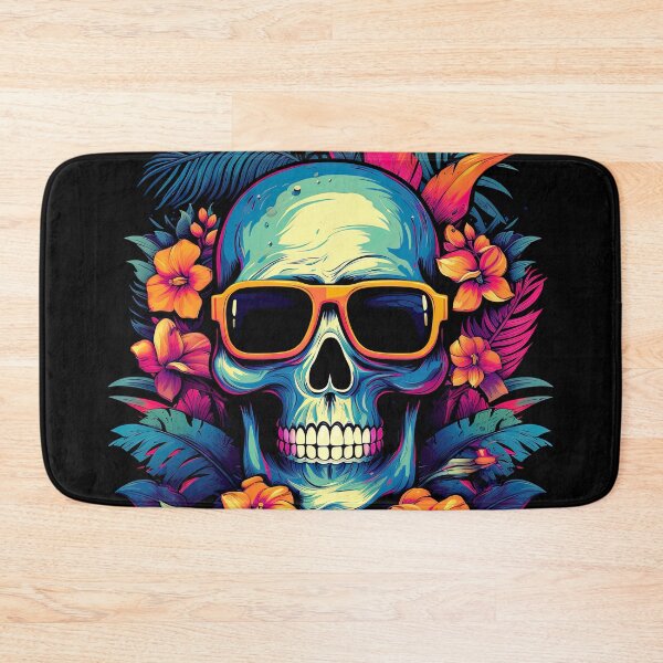 Item preview, A Skull With Sunglasses and Flowers Painted 6 designed and sold by eyestetix.