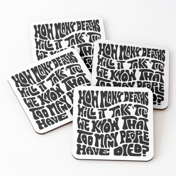 Item preview, How Many Deaths Will It Take Word Art designed and sold by Unhinged Heather.