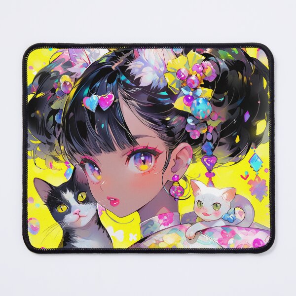 Item preview, Pretty Harajuku Anime Girl With Kitties designed and sold by bubblegoth.