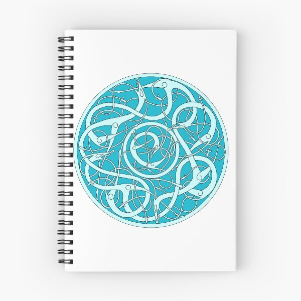 Item preview, Urnes Beasts Round Teal designed and sold by Elissaveta.