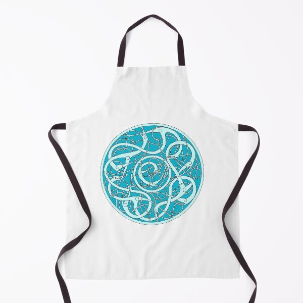 Item preview, Urnes Beasts Round Teal designed and sold by Elissaveta.