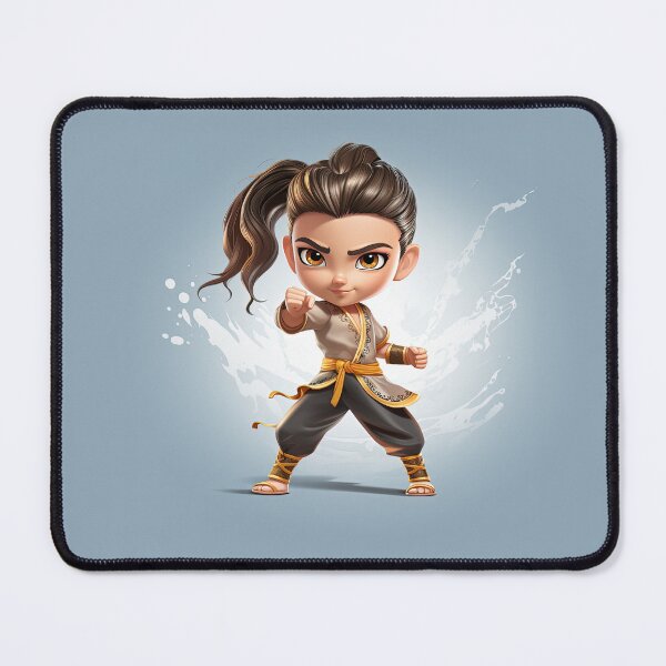 Item preview, Kung Fu Chloe #2 with a Blue Background designed and sold by MaryFiore.