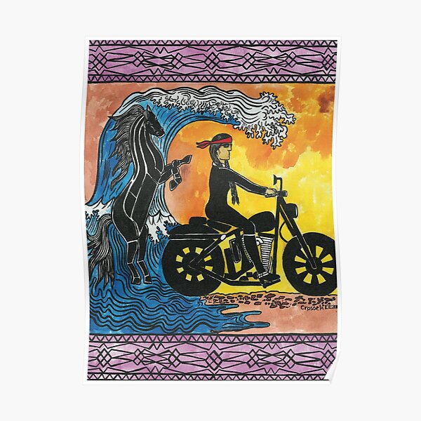 Water Woman biker Poster