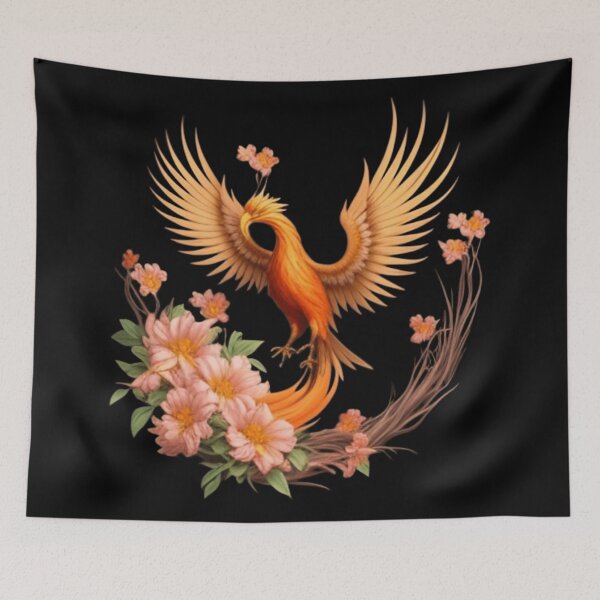 Item preview, Phoenix with flowers  designed and sold by Roxburylane.