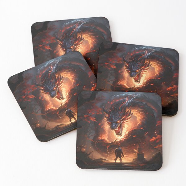 Item preview, Fire Serpent | Fire Dragon in a divine Tomb designed and sold by IsaacArtStudio.