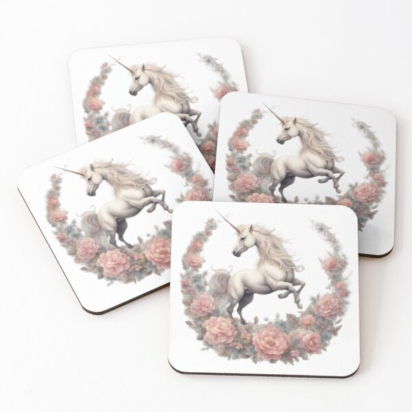 Item preview, Unicorn and Flowers  designed and sold by Marctoonz.