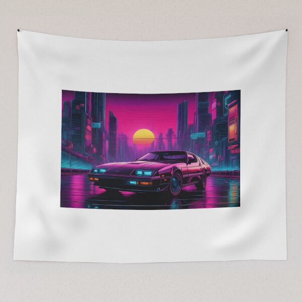 Item preview, Neon city sunset drive al estilo synthwave retro akira cyberpunk de los 80 designed and sold by IceCreamSmile.