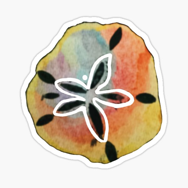 Sand Dollar Watercolor Sticker