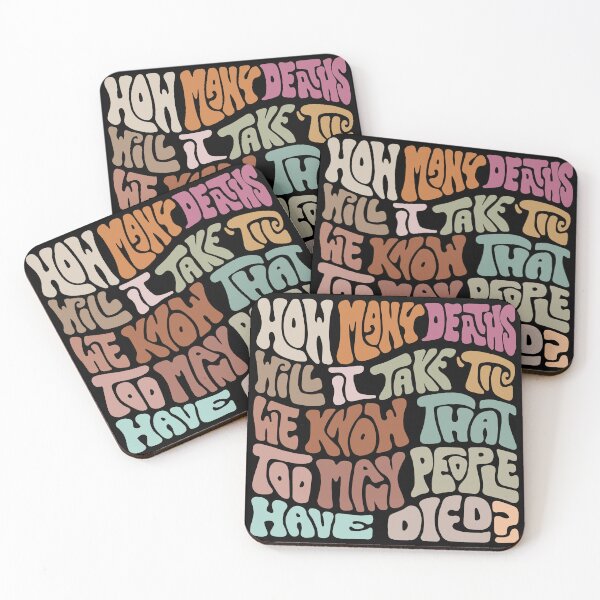 Item preview, How Many Deaths Will It Take Word Art designed and sold by Unhinged Heather.