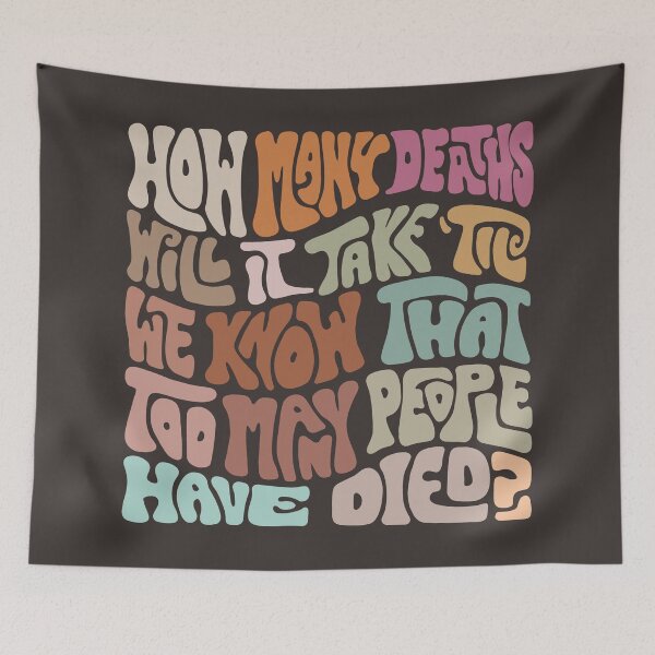 Item preview, How Many Deaths Will It Take Word Art designed and sold by Unhinged Heather.
