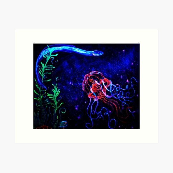 Magical jellyworld Art Print