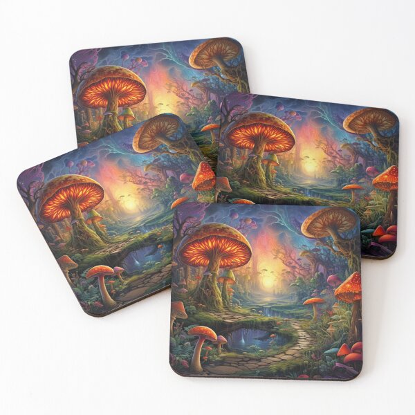 Item preview, Psychedelic Mushroom Forest  designed and sold by NightWispStudio.