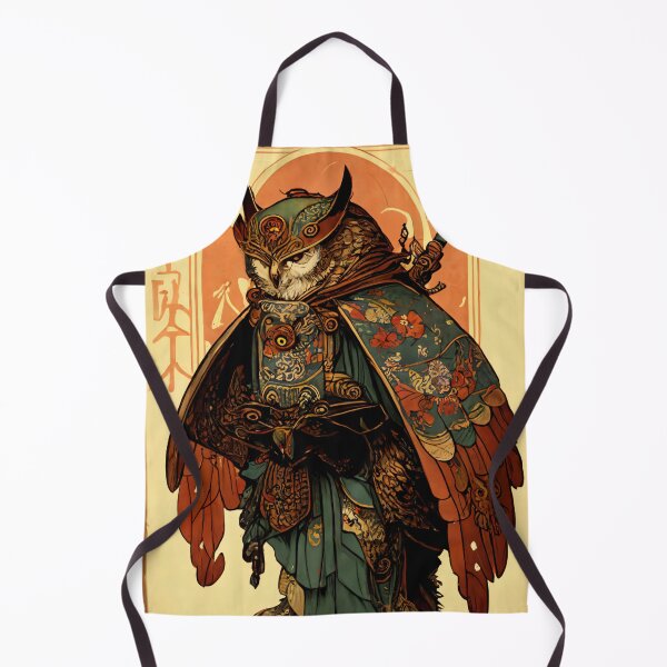 Item preview, Owl Samurai Art Nouveau designed and sold by entwithanaxe.