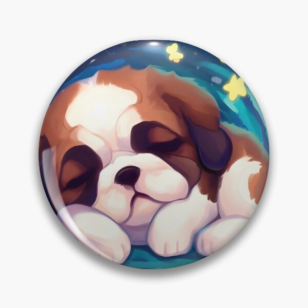 Item preview, St. Bernard in The Starry Night  designed and sold by City0fDreams.