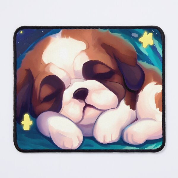 Item preview, St. Bernard in The Starry Night  designed and sold by City0fDreams.