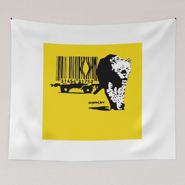 Item preview, Banksy Barcode Leopard designed and sold by ElenaDenesik.