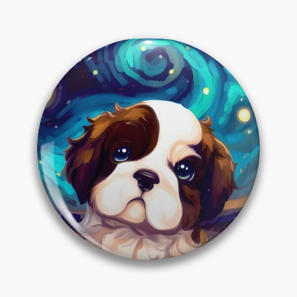 Item preview, St. Bernard in The Starry Night  designed and sold by City0fDreams.