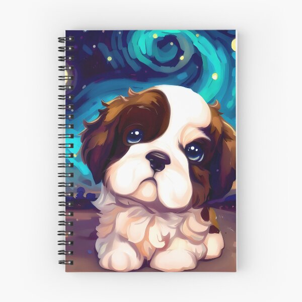 Item preview, St. Bernard in The Starry Night  designed and sold by City0fDreams.