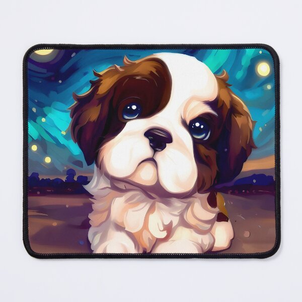 Item preview, St. Bernard in The Starry Night  designed and sold by City0fDreams.