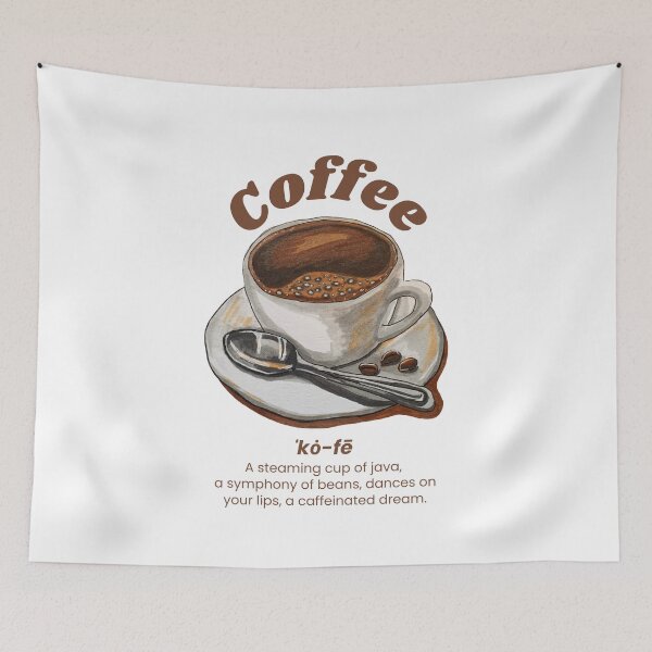 Item preview, Coffee A steaming cup of java  designed and sold by shopfindingbeni.