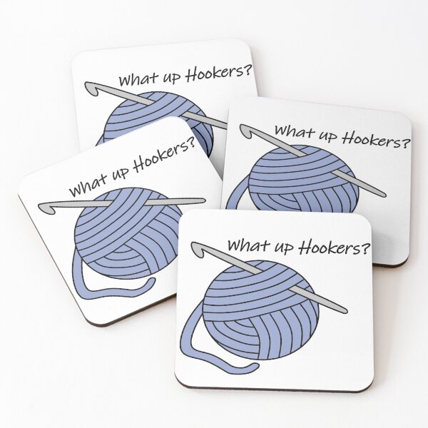 Item preview, What Up Hookers? designed and sold by Sabwitchofcraft.