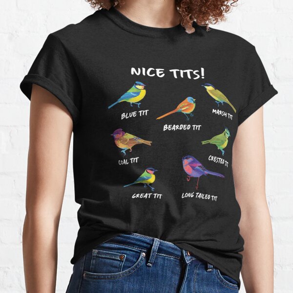 CINESSD Nice Tits Funny Bird Watching Funny Tit Birds Birdwatcher T-Shirt Cotton Tops T Shirt Design Special