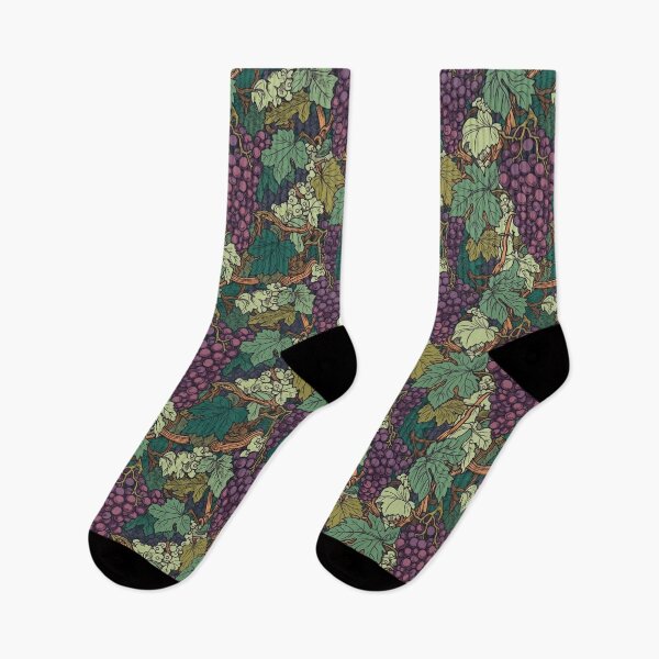 Item preview, Grapes and vines seamless pattern tile designed and sold by MiraCleAI.