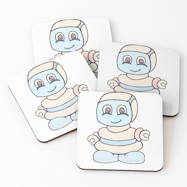 Item preview, Pale yellow/blue Bob-E Robot designed and sold by PaintedDaisies.