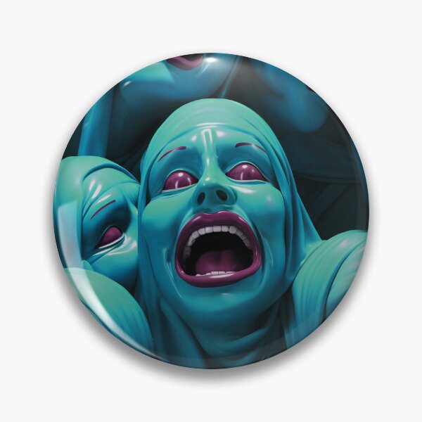 Item preview, 3D Creepy Nuns Blue Halloween Pattern designed and sold by Sturdust.