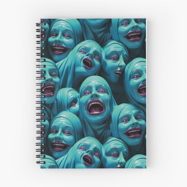 Item preview, 3D Creepy Nuns Blue Halloween Pattern designed and sold by Sturdust.
